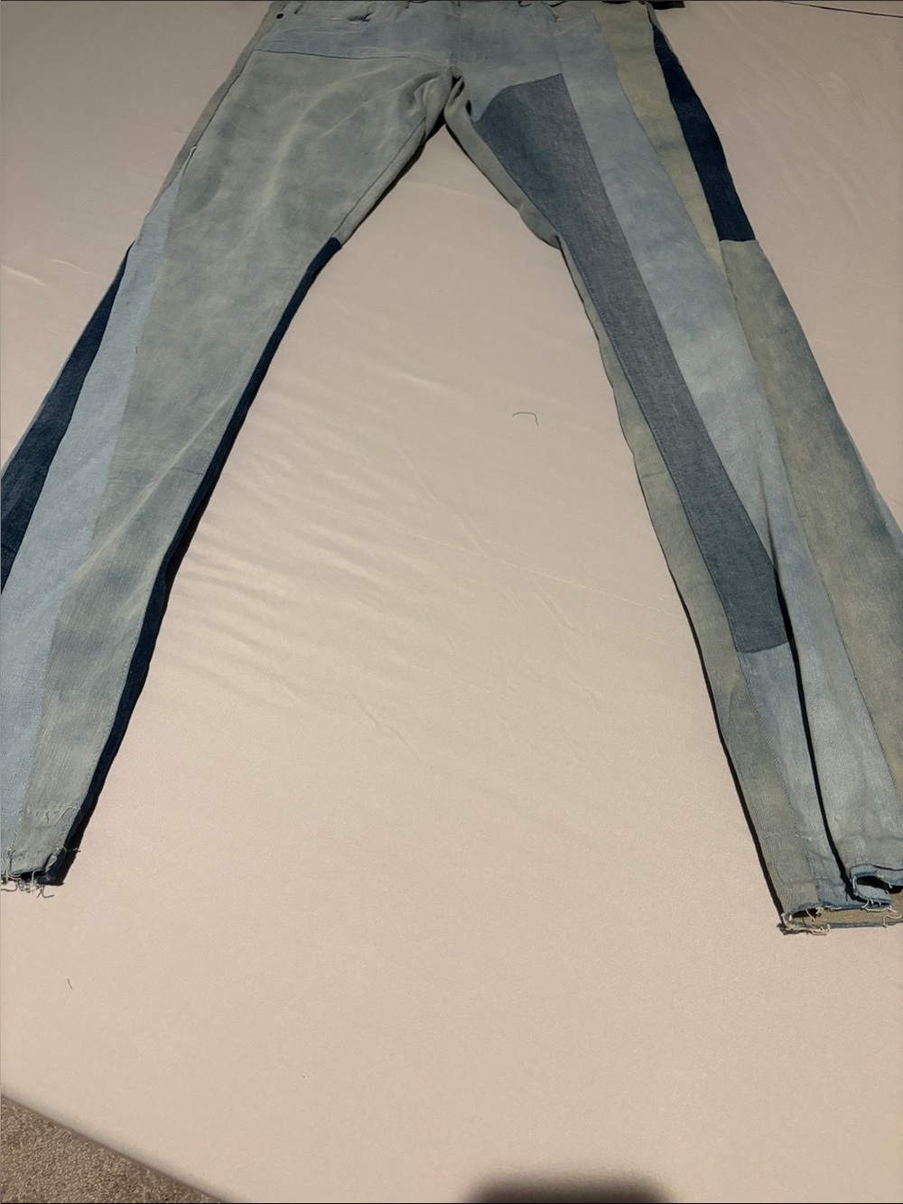 Jordan Craig  legacy edition Patchwork Light and Dark Blue flared Jeans 38x36